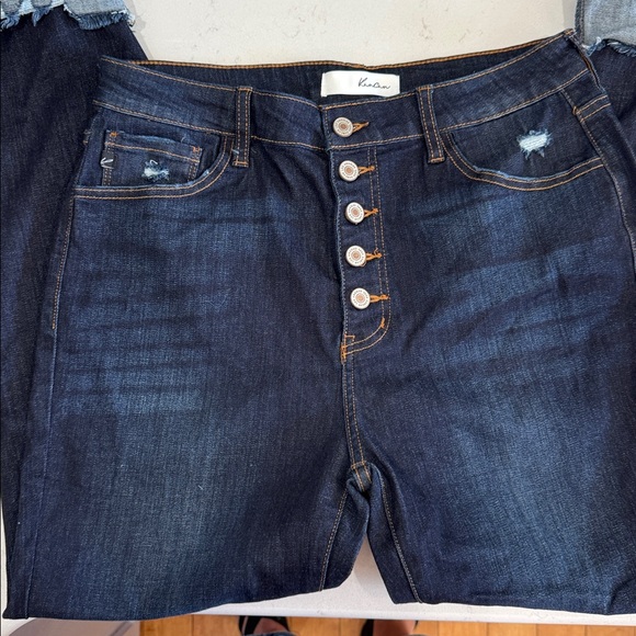 KanCan Midnight Blue Button-Fly Jeans - Picture 1 of 2